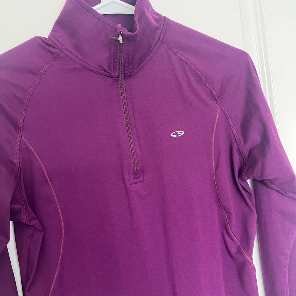 Vibrant Purple Quarter-Zip Pullover